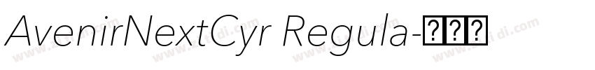 AvenirNextCyr Regula字体转换